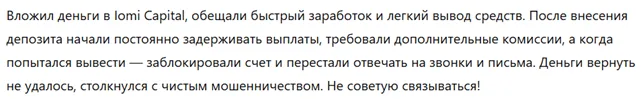 Iomi Capital 3 скрин