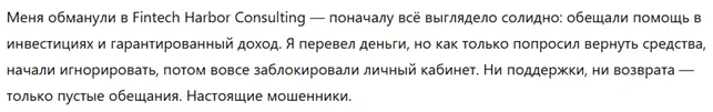 Fintech Harbor Consulting 1 скрин