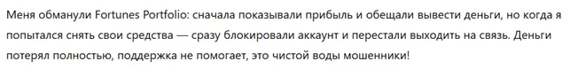 Fortunes Portfolio 3 скрин
